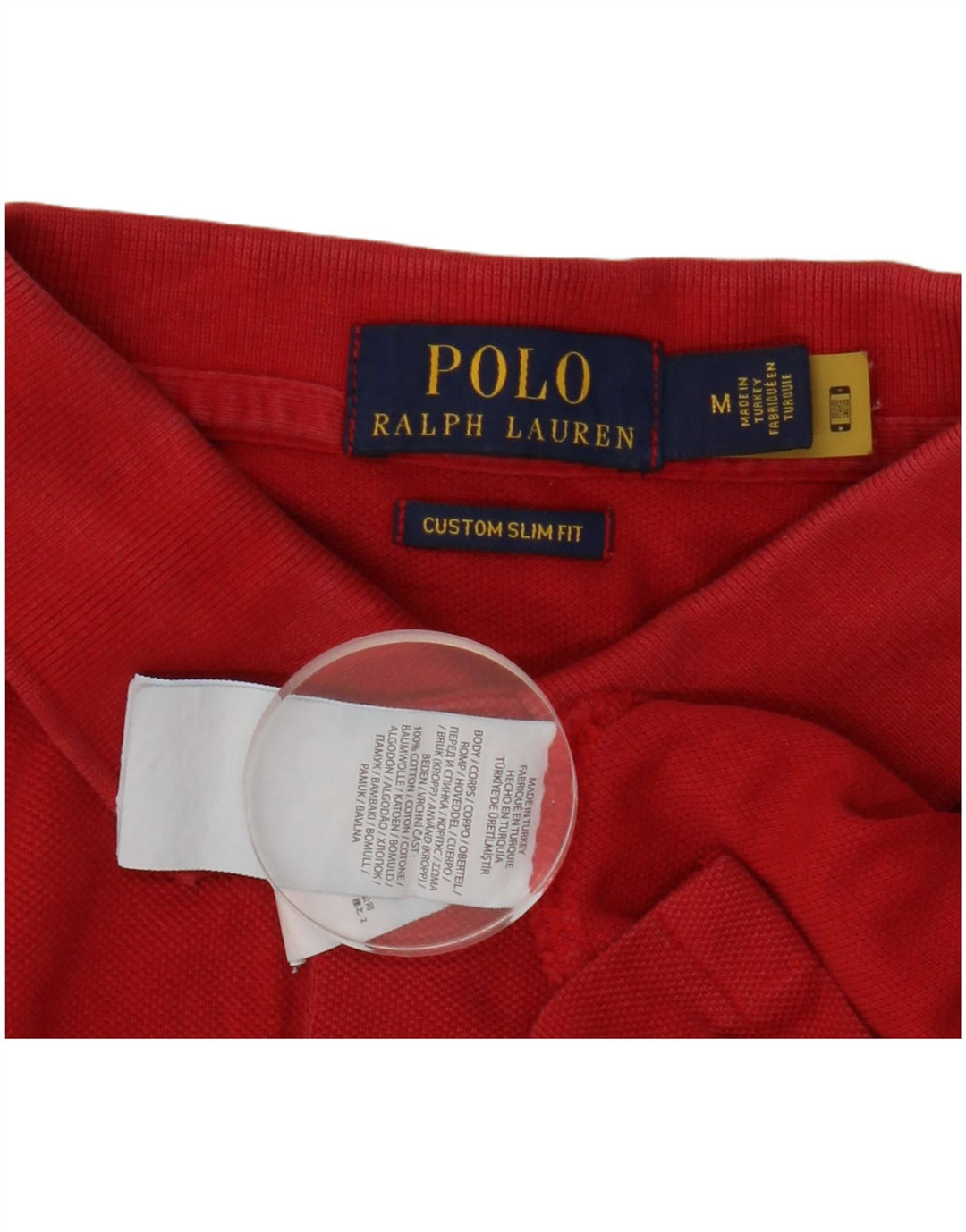 POLO RALPH LAUREN Polo da uomo slim fit personalizzata in cotone rosso medio