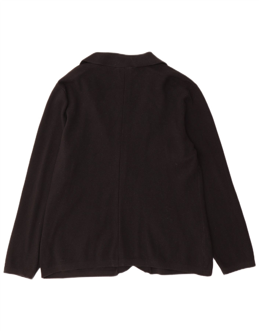 Giacca blazer in maglia a 2 bottoni da donna Esprit UK 14 grande cotone nero