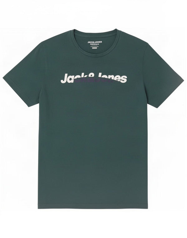 T-shirt grafica da uomo con vestibilità regolare Jack & Jones, in cotone verde medio