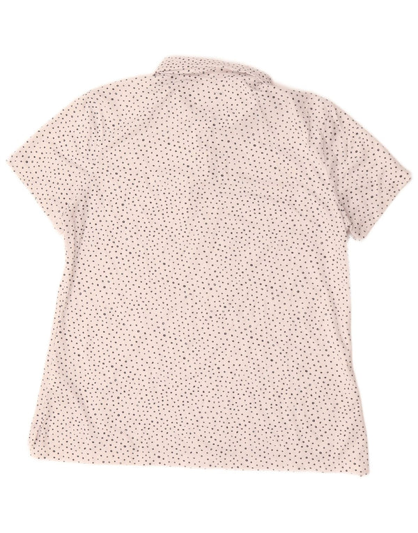 Polo Nike da donna Dri Fit UK 16 grande poliestere maculato bianco