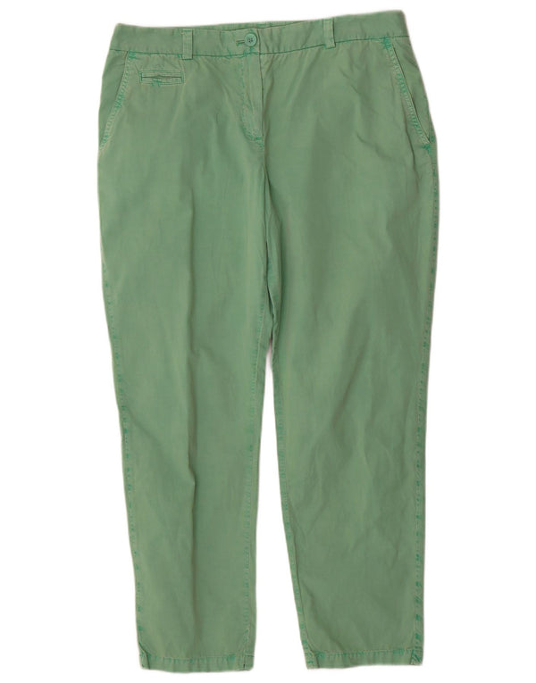 Pantaloni chino corti Marks & Spencer da donna UK 14 Large W34 L27 Cotone verde