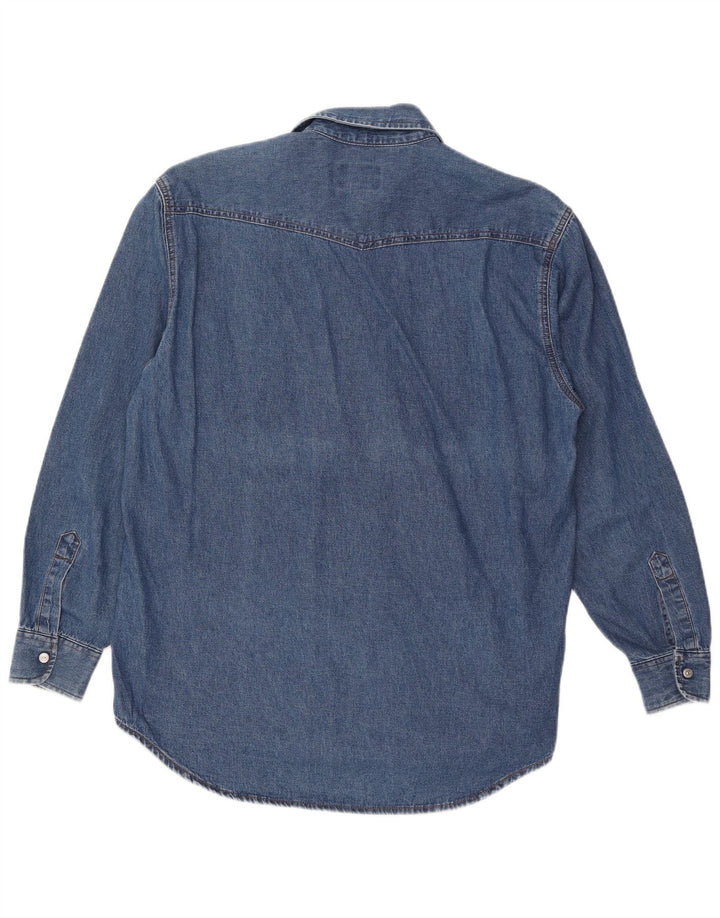 Camicia in denim da uomo Carrera taglia 39/40 cotone blu medio