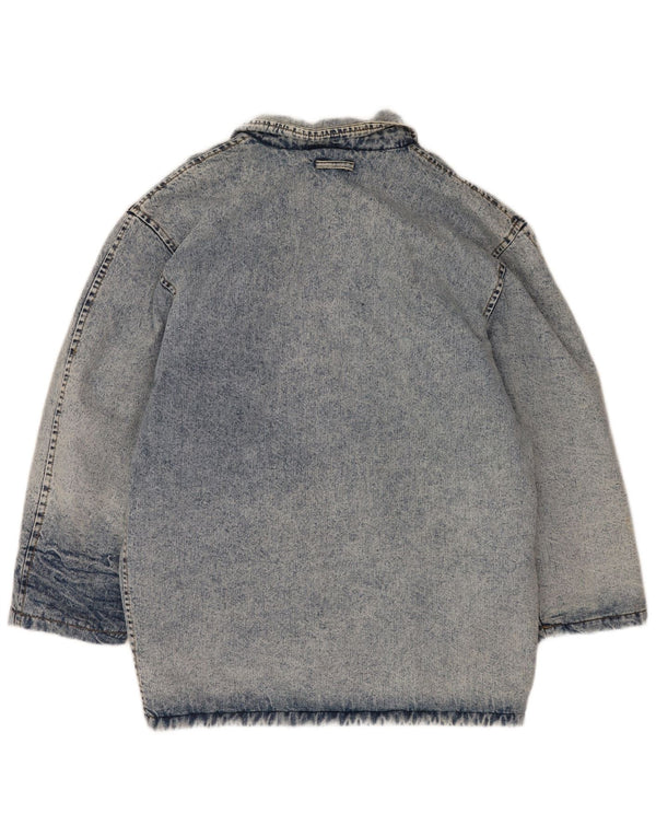 Giacca di jeans vintage da donna UK 16 grande blu