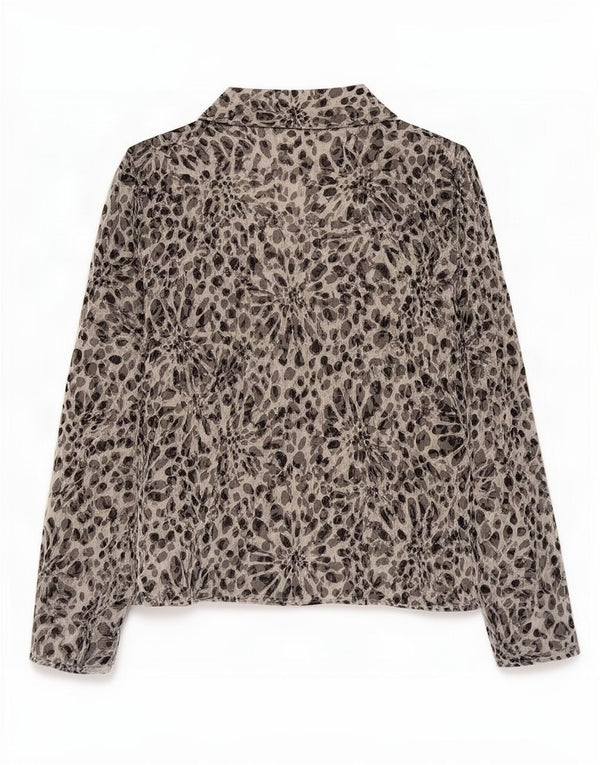 Camicetta camicia da donna Marks & Spencer UK 18 XL Grigio floreale