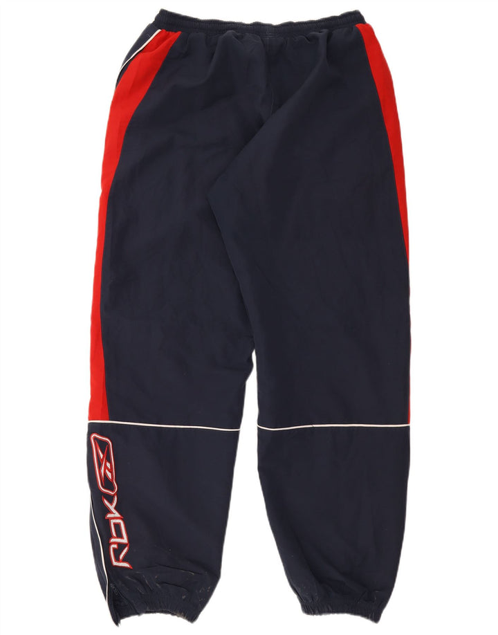 Pantaloni da tuta con grafica Reebok da uomo Joggers Medium Navy Blue Colourblock