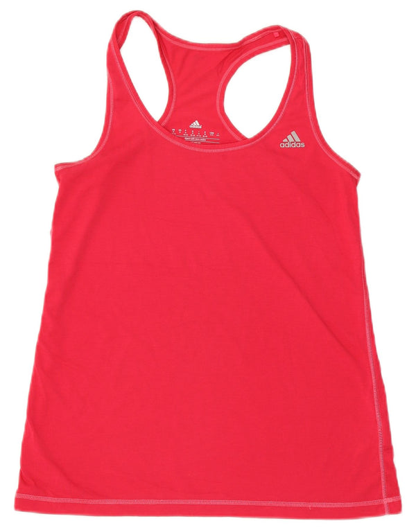Canotta Adidas Climalite da donna UK 12/14 Poliestere rosa medio