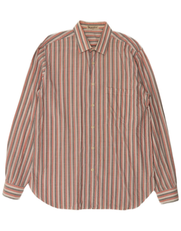 Camicia vintage da uomo taglia 40 a righe rosa medio