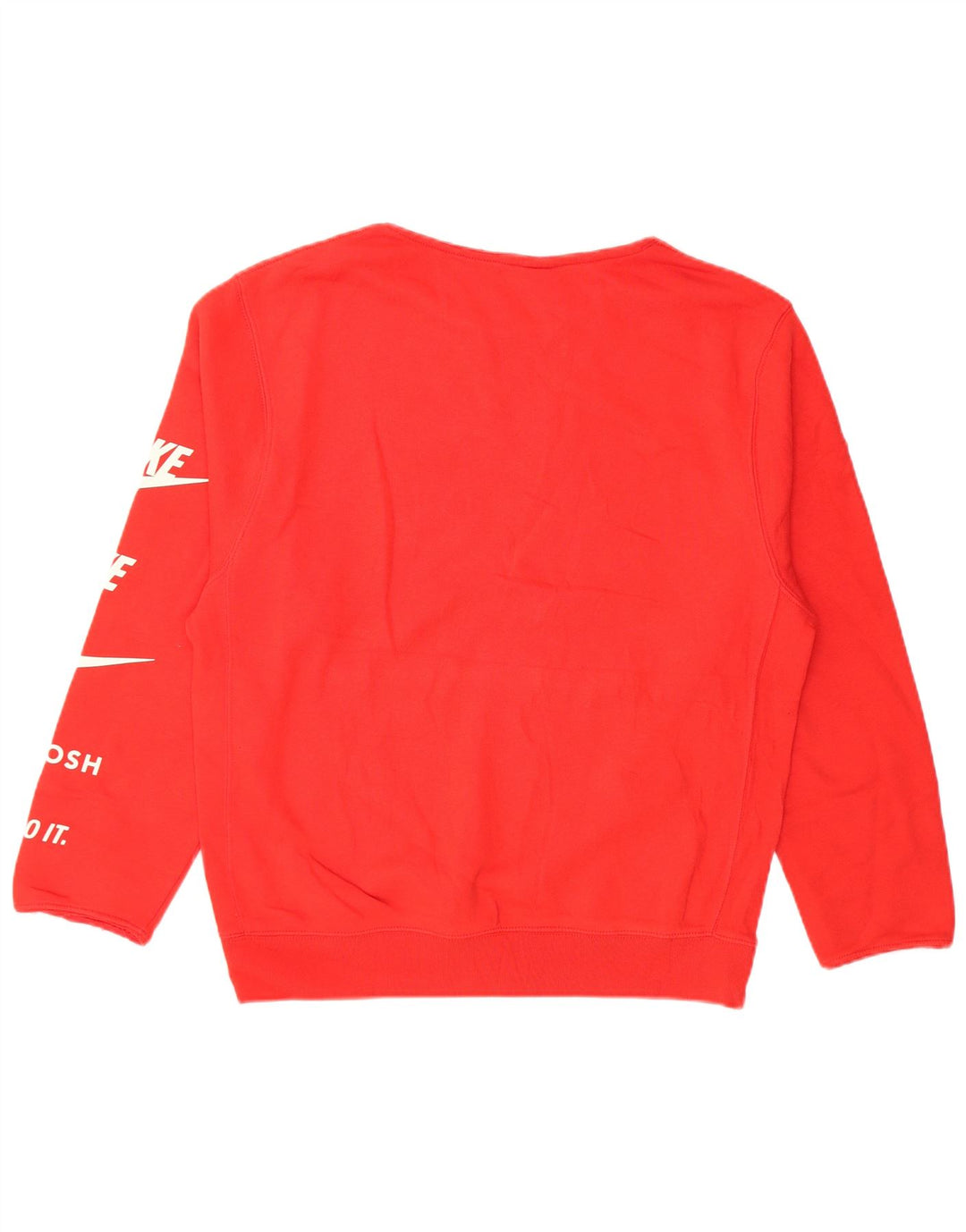 NIKE Mens Swoosh Graphic Loose Fit Sweatshirt Jumper Small Red