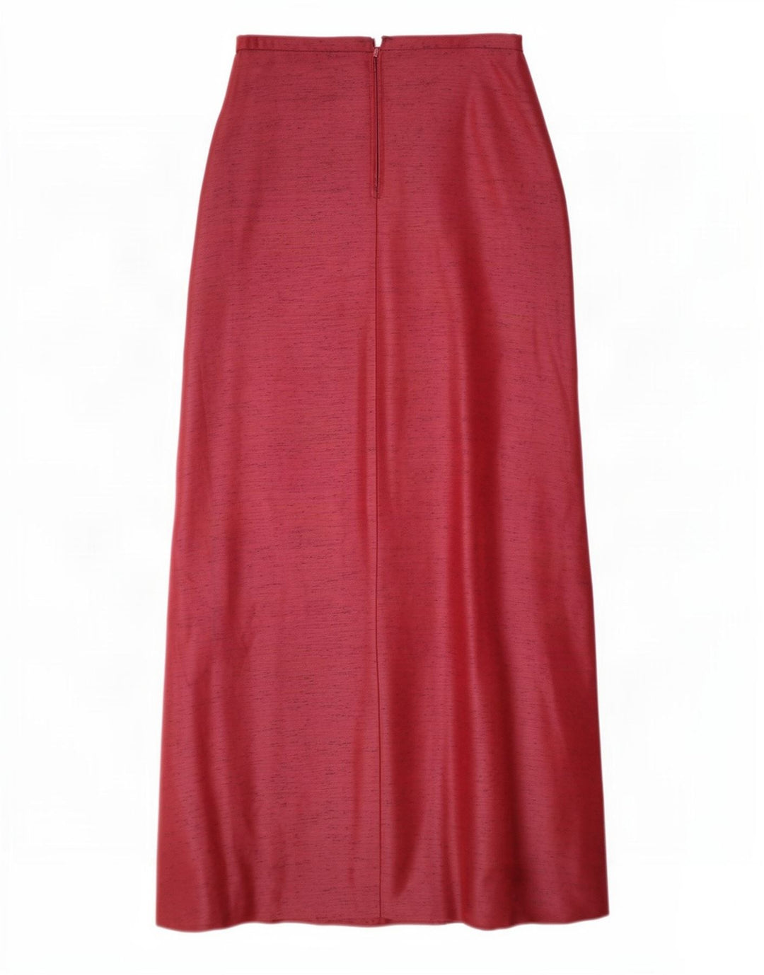 Gonna lunga da donna vintage media W28 rossa screziata