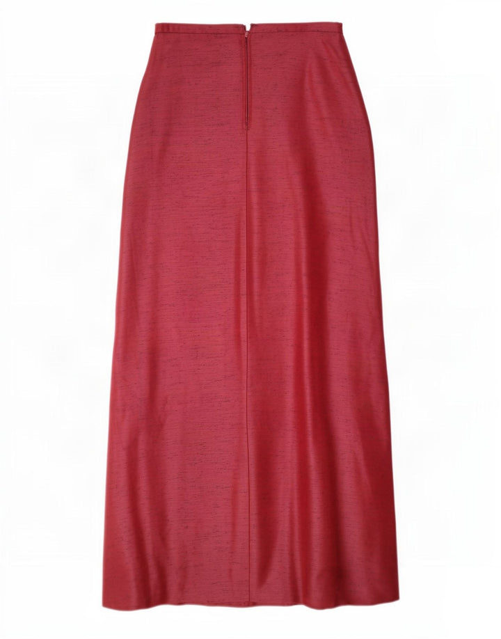 Gonna lunga da donna vintage media W28 rossa screziata