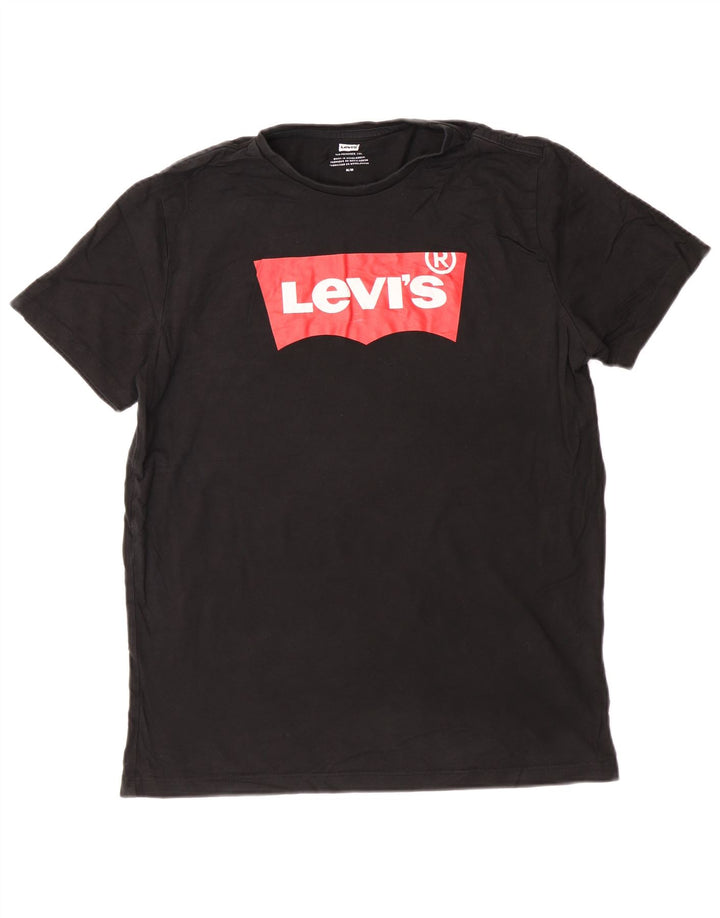 T-shirt grafica da uomo Levi's Top in cotone nero medio