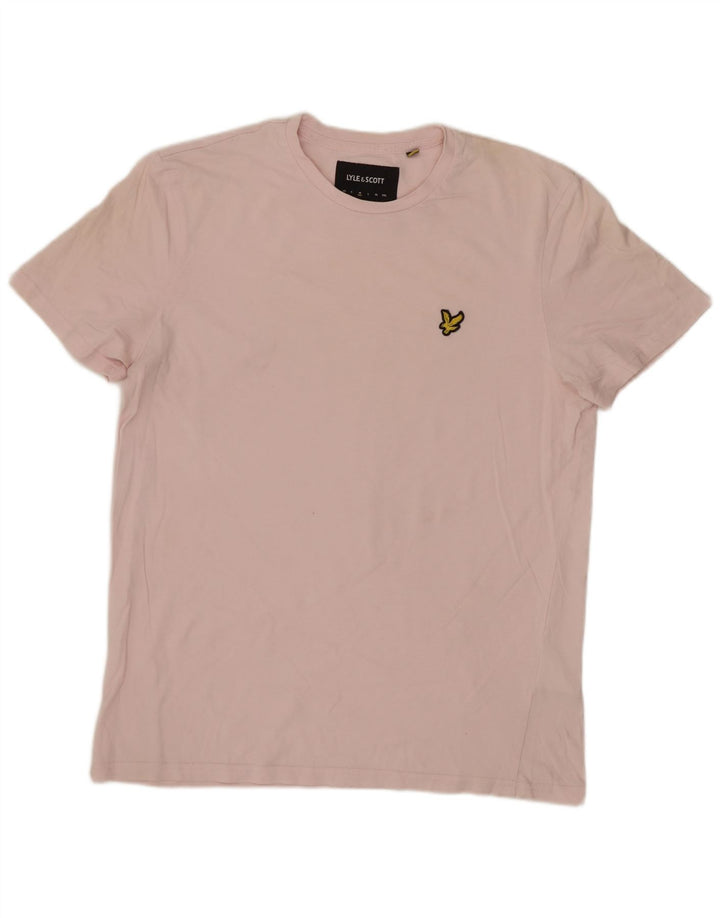 T-shirt da uomo LYLE & SCOTT Top in cotone rosa medio