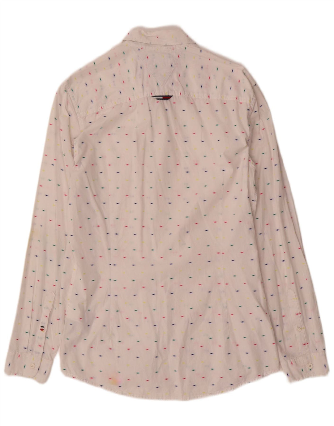 Camicia slim fit da uomo Tommy Hilfiger cotone maculato bianco medio
