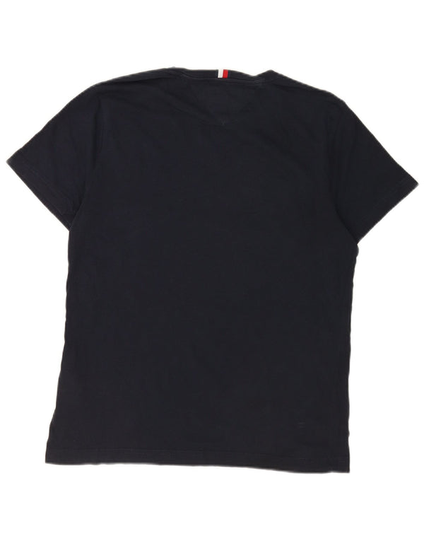 T-shirt grafica da uomo Tommy Hilfiger Top in cotone blu navy medio