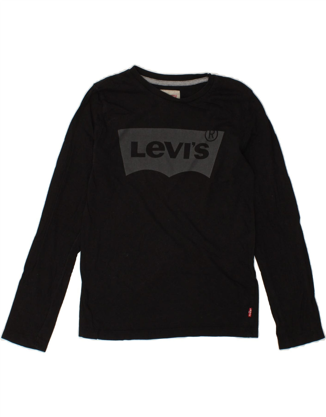 LEVI'S Boys Graphic Top Long Sleeve 11-12 Years Black Cotton Vintage Levi's and Second-Hand Levi's from Messina Hembry 