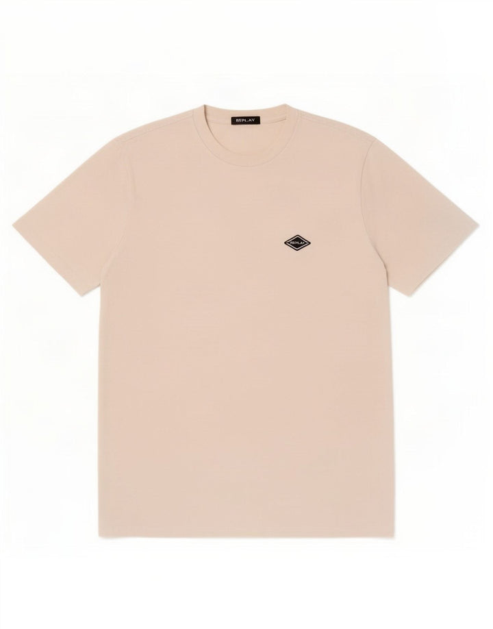 Replay T-shirt da uomo Top Large in cotone bianco sporco