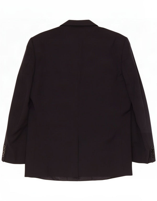 Pierre Cardin Giacca blazer doppiopetto da uomo UK 40 Large Blu Navy Lana