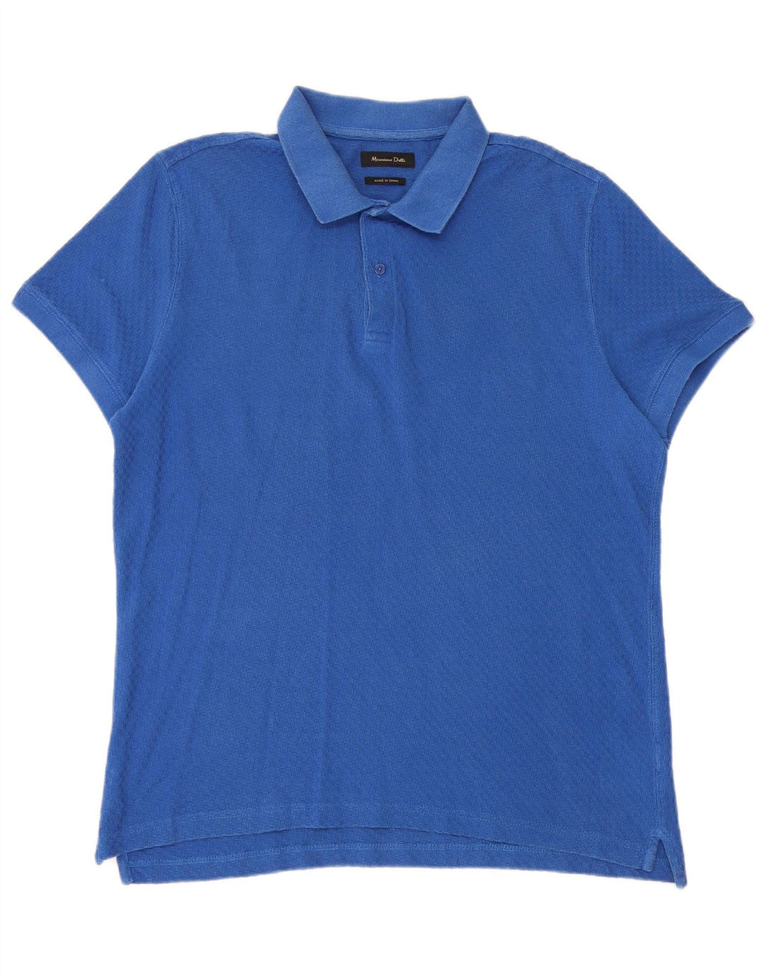 Polo Uomo Massimo Dutti Large Blu In Cotone