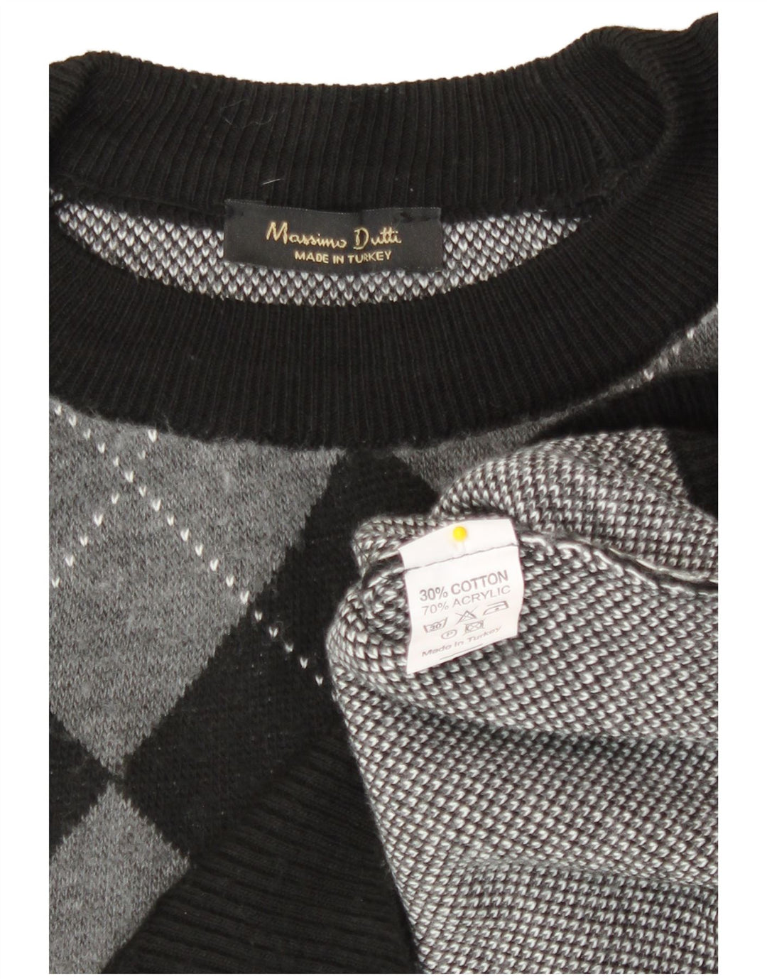 Maglione maglione girocollo corto da donna Massimo Dutti UK 10 piccolo nero