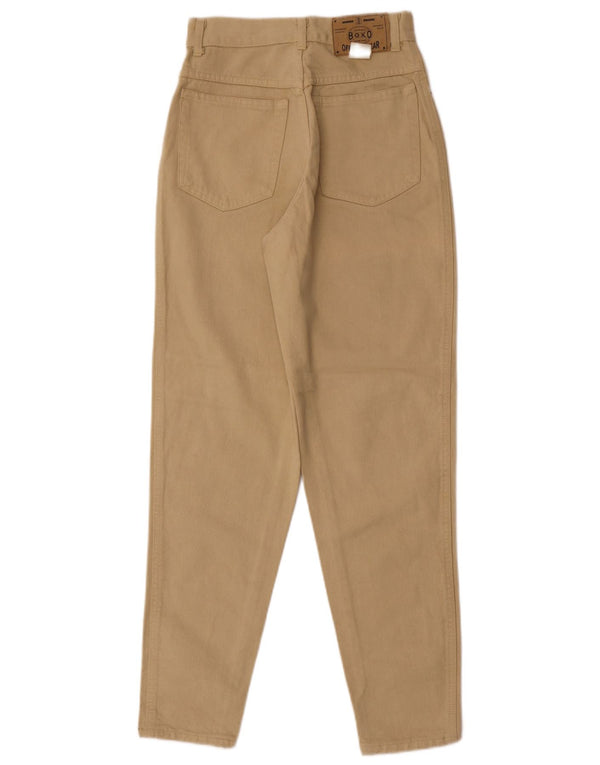 Jeans affusolati a vita alta da donna vintage IT 36 XS W24 L30 Cotone beige