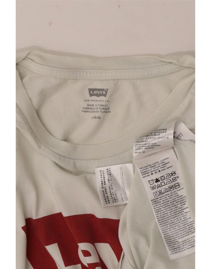 T-shirt grafica da uomo Levi's Top grande in cotone bianco