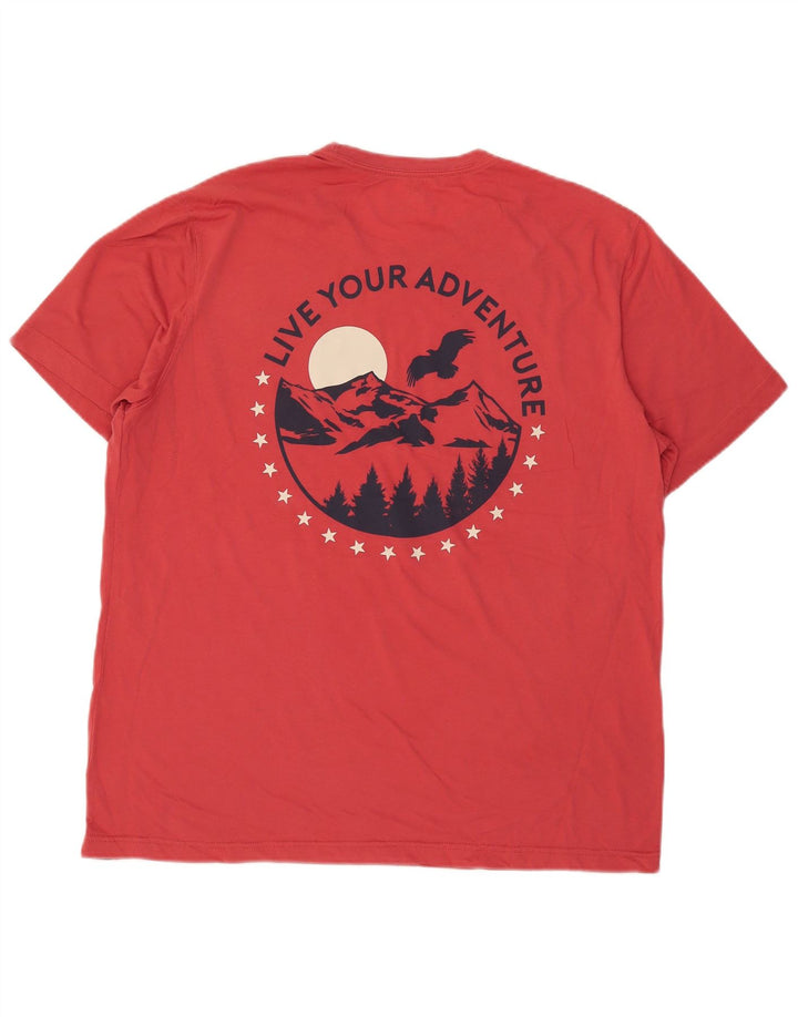 T-shirt grafica da uomo Eddie Bauer Top XL rossa