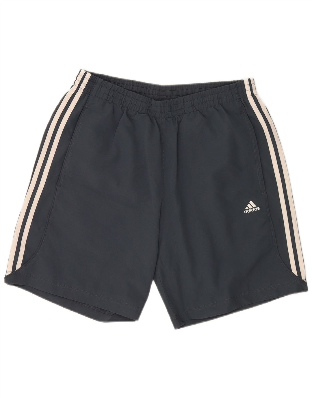 Pantaloncini sportivi da uomo Adidas medi sportivi in poliestere blu navy