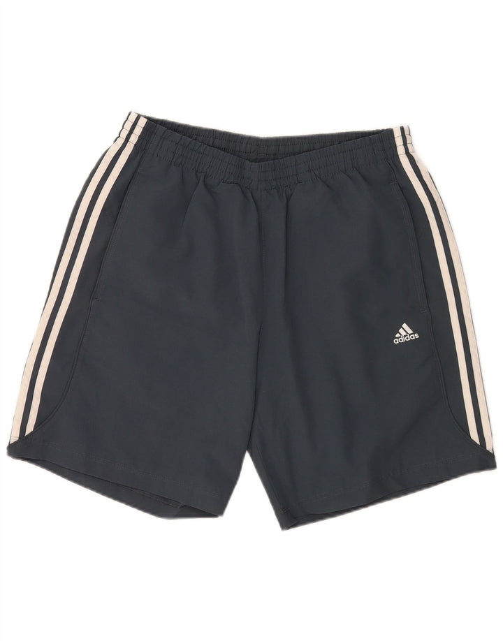 Pantaloncini sportivi da uomo Adidas medi sportivi in poliestere blu navy