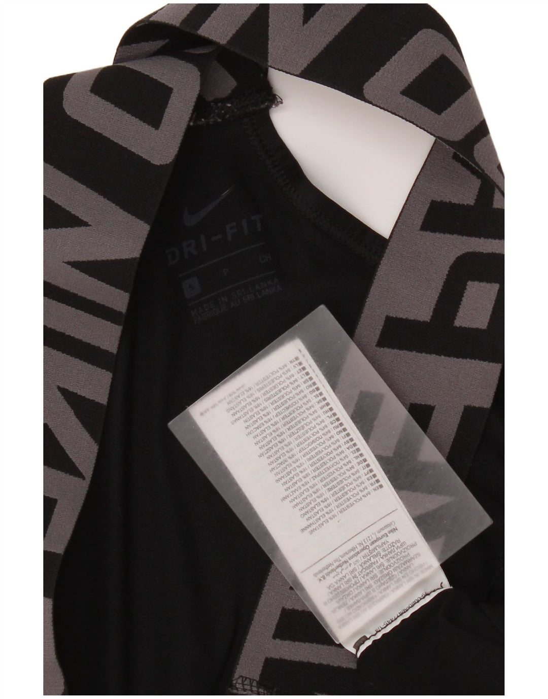 Reggiseno sportivo Nike Dri Fit Graphic da donna, piccolo, in poliestere nero