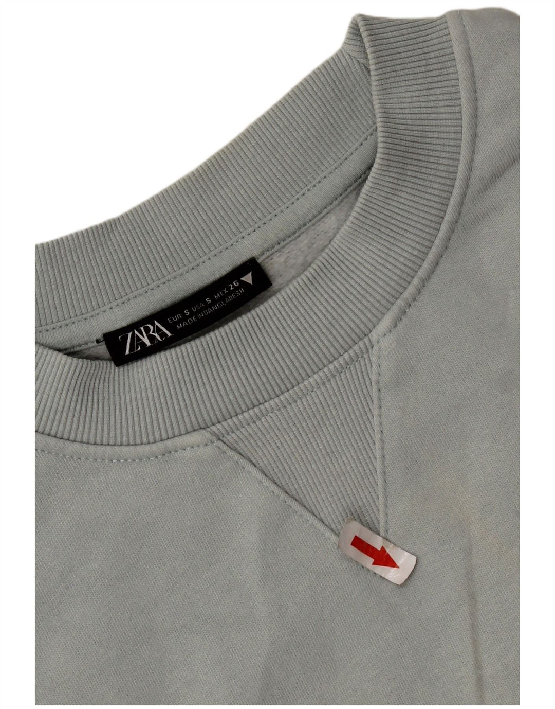Felpa oversize da donna Zara UK 10 piccola in cotone grigio