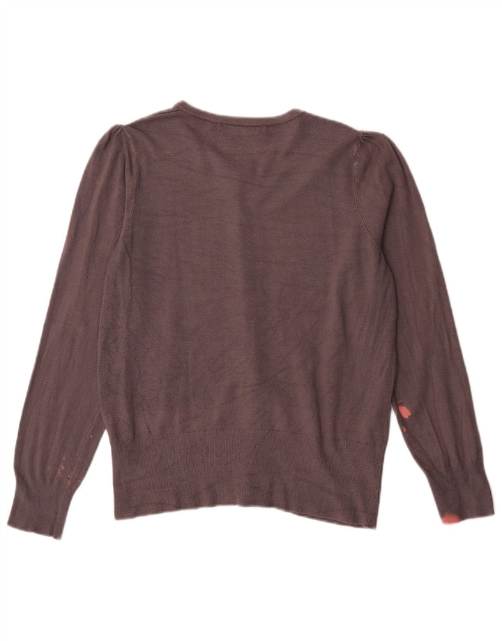 Maglione cardigan da donna Marks & Spencer UK 12 Viscosa grigio medio