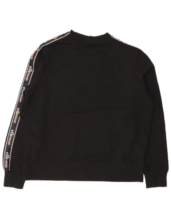Ellesse, felpa oversize con grafica da donna, maglione, UK 10, piccola, cotone nero