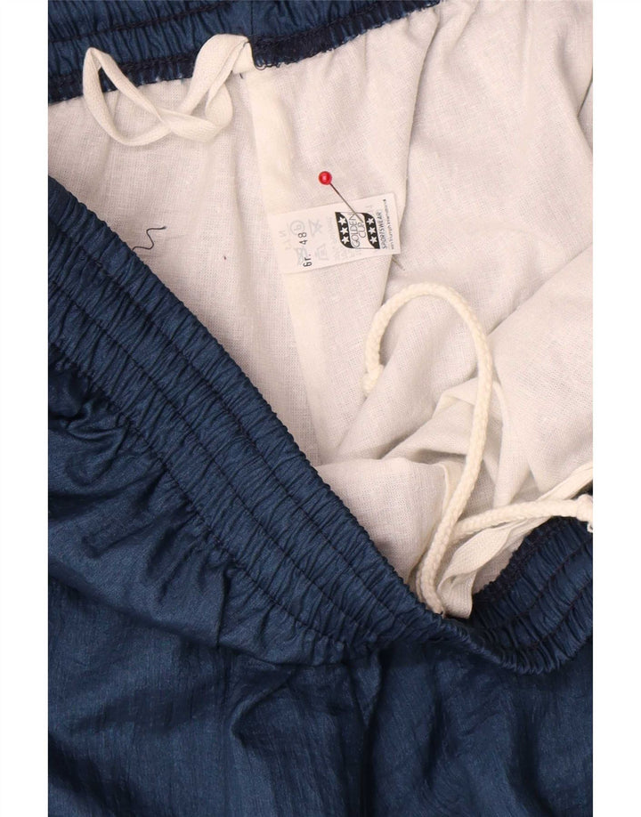 Pantaloni da tuta vintage da uomo Joggers IT 48 Medio Blu Navy Poliammide