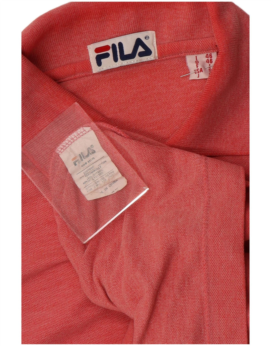 Polo Uomo Fila IT 46 Small Rosso Cotone