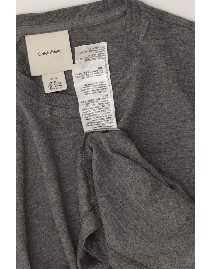 T-shirt da uomo Calvin Klein Top Small in cotone grigio