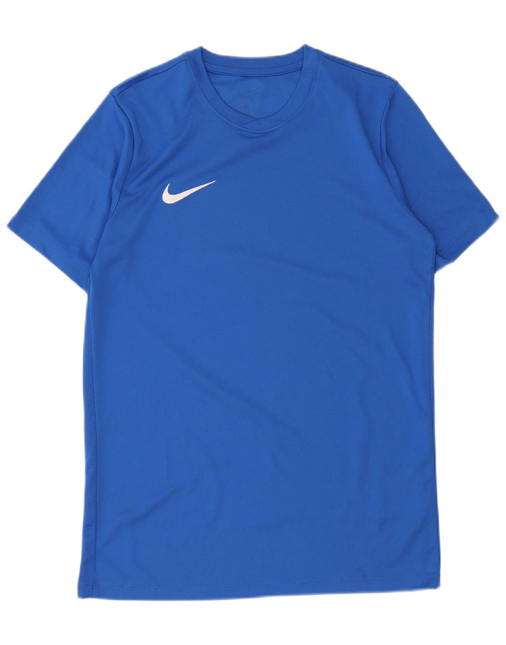 T-shirt Nike Dri Fit da uomo, top in poliestere blu medio