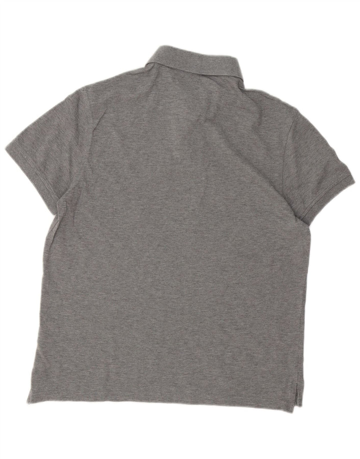 Polo da uomo Tommy Hilfiger in cotone grigio medio