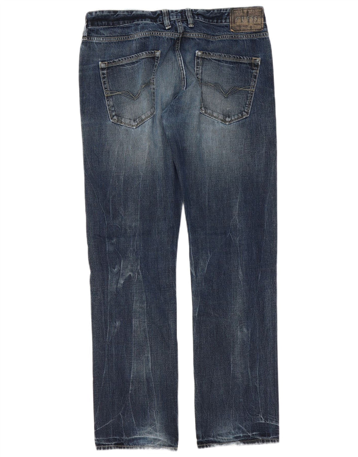 Jeans dritti da uomo Guess W34 L34 cotone blu