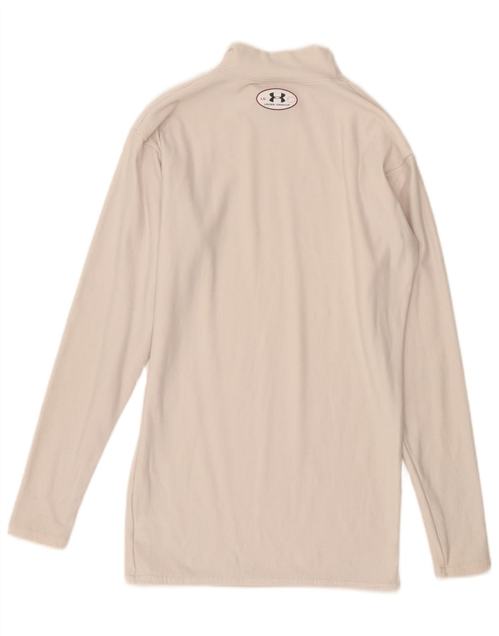 Under Armour Donna Cold Gear Top manica lunga grande nylon bianco sporco