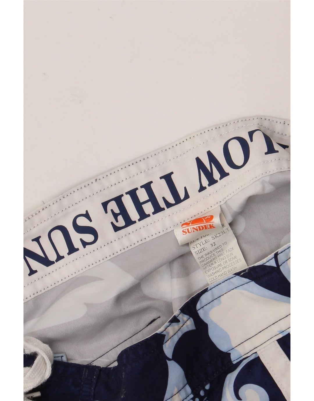 Pantaloncini da bagno da uomo Sundek W32 poliestere floreale medio blu navy