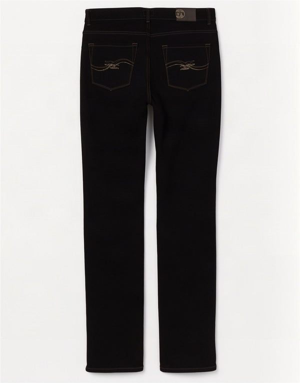 Jeans Dritti Donna Trussardi W32 L33 Cotone Nero