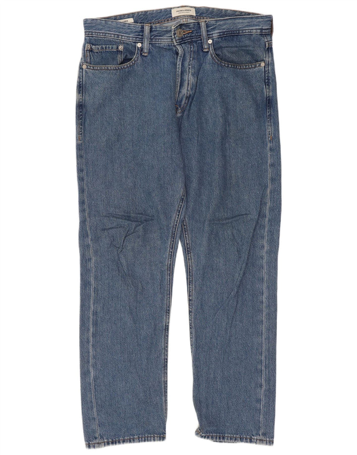 Jeans dritti da uomo Jack & Jones W30 L30 cotone blu