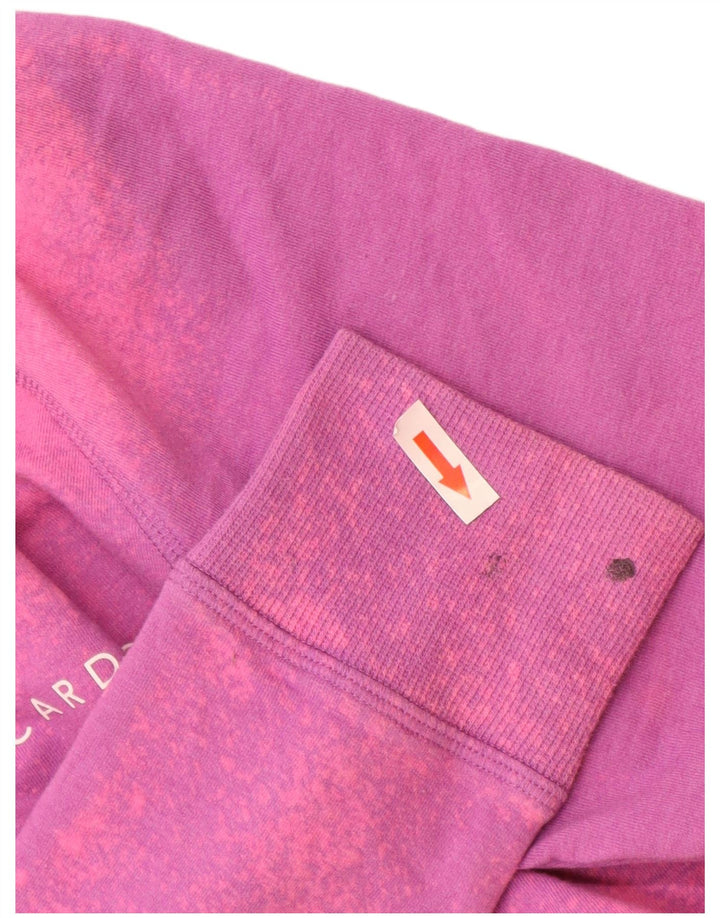Felpa grafica da donna Reebok Jumper UK 10 Small Pink Tie Dye Poliestere