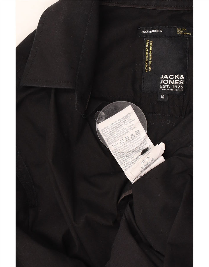 Camicia da uomo Jack & Jones in cotone nero medio