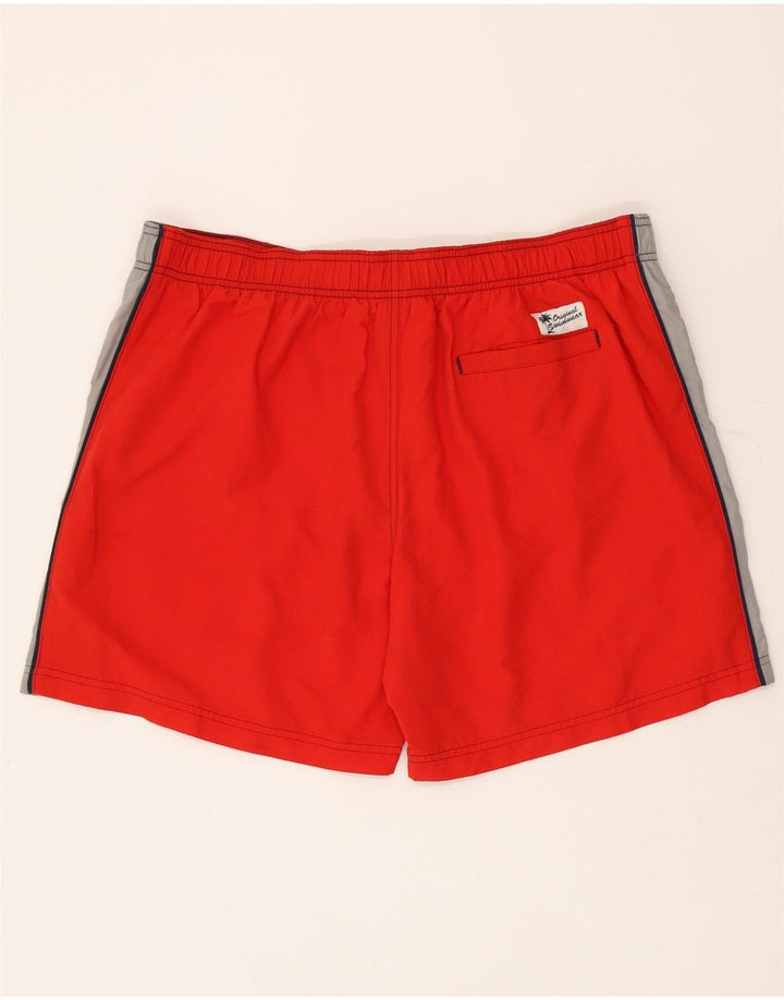 Pantaloncini da bagno da uomo Marks & Spencer XL rosso in poliestere color block