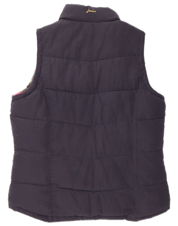 JOULES Womens Padded Gilet UK 12 Medium Navy Blue Polyester