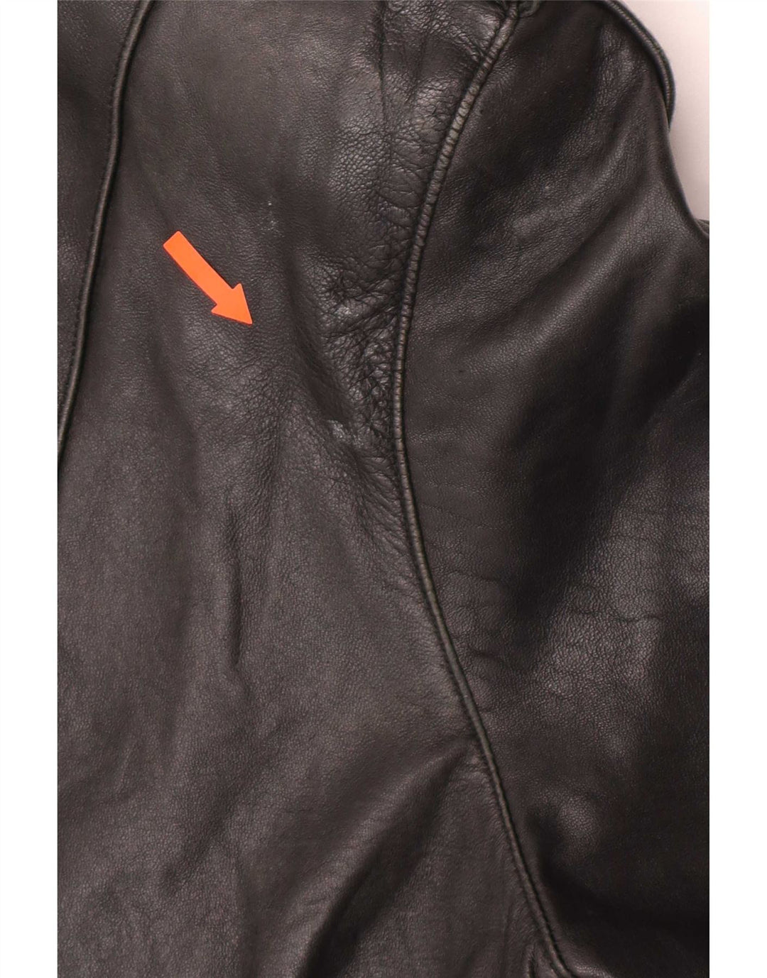 Giacca da motociclista in pelle vintage da donna EU 40 media nera