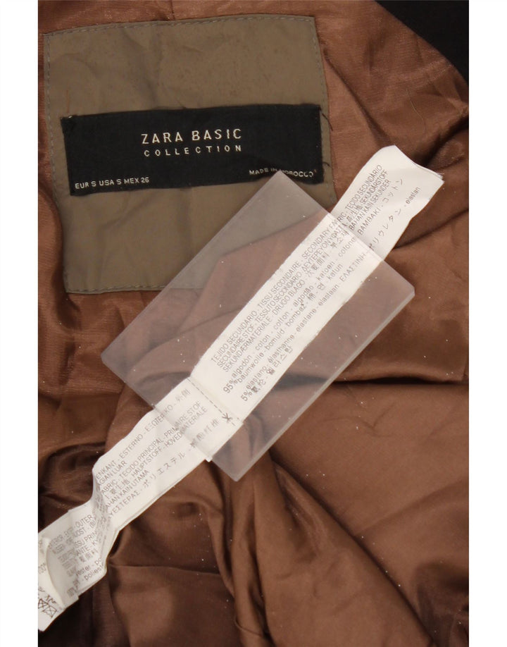 Giubbotto bomber oversize da donna ZARA UK 10 piccolo cotone verde