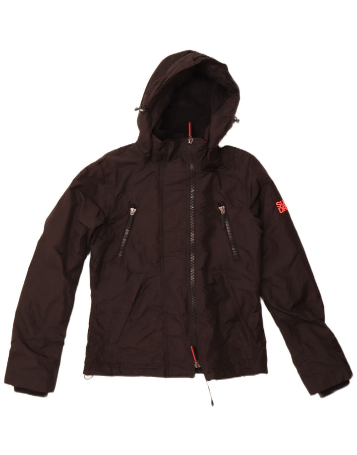 Giacca a vento con cappuccio da donna Superdry Windcheater UK 10 Small Nera