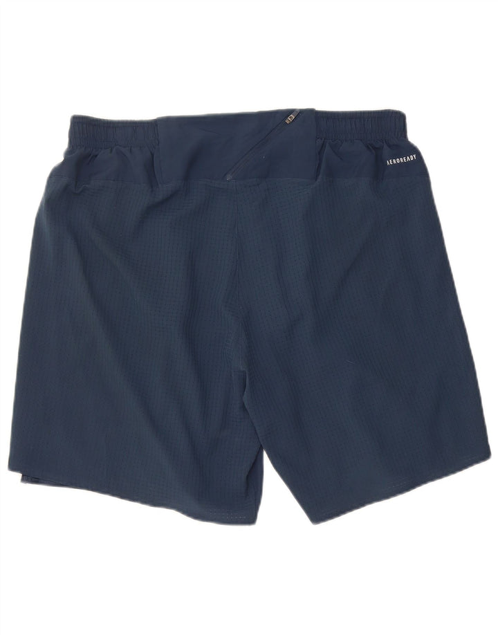 Pantaloncini sportivi Adidas Aeroready da uomo di grandi dimensioni in poliestere blu navy